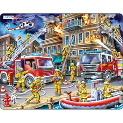 Firefighters in Action 45 Piece Tray Jigsaw Puzzle Larsen