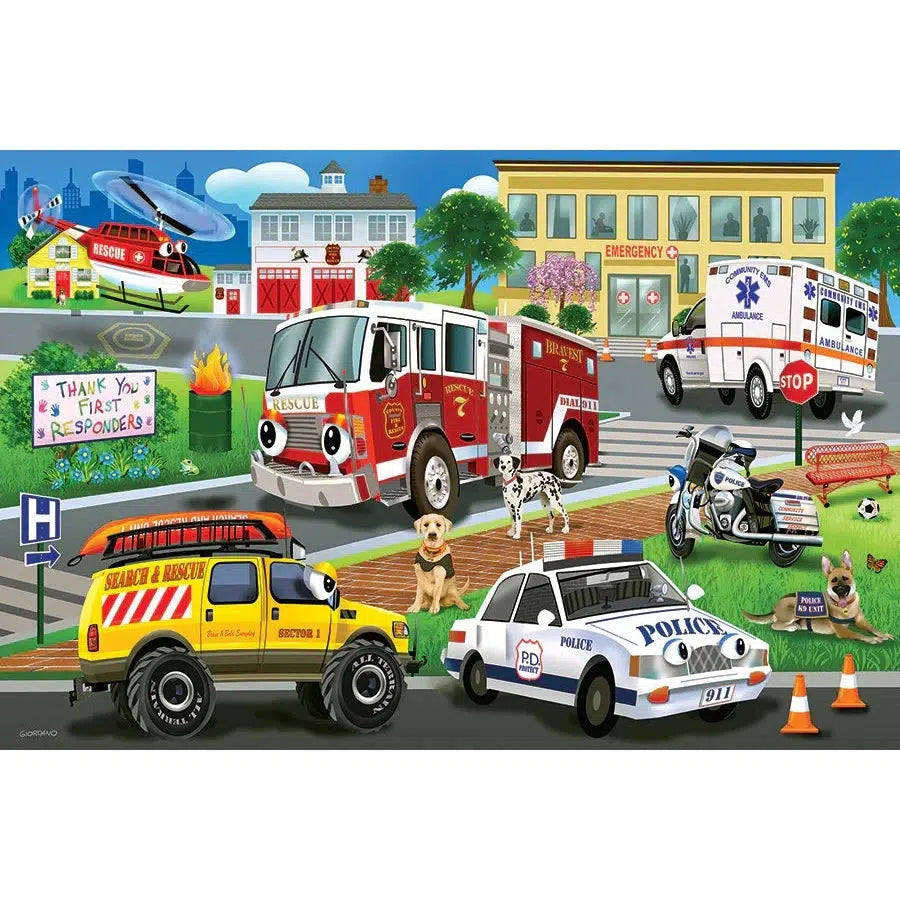 First Responders 36 Piece Floor Jigsaw Puzzle Cobble Hill (ONLINE ORDER ONLY)