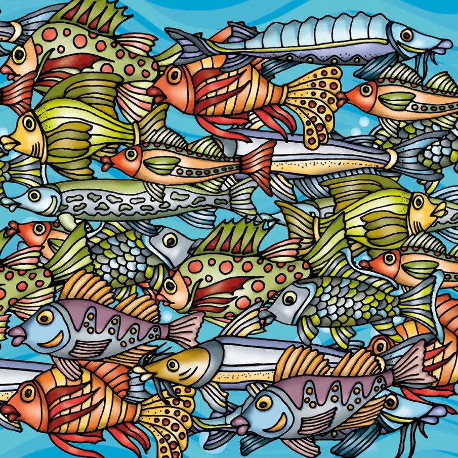 Fish Color Mix Q 72 Piece Pocket Jigsaw Puzzle Curiosi (ONLINE ORDER ONLY)