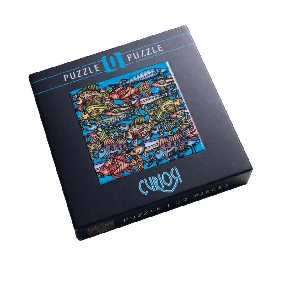 Fish Color Mix Q 72 Piece Pocket Jigsaw Puzzle Curiosi (ONLINE ORDER ONLY)