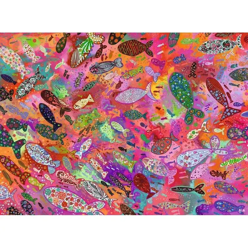 Fish in Fuchsia 500 Piece Jigsaw Puzzle Ravensburger