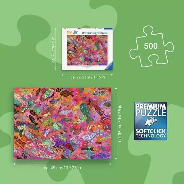 Fish in Fuchsia 500 Piece Jigsaw Puzzle Ravensburger