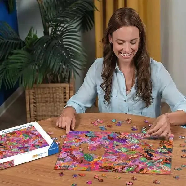 Fish in Fuchsia 500 Piece Jigsaw Puzzle Ravensburger
