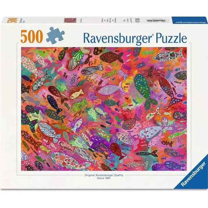 Fish in Fuchsia 500 Piece Jigsaw Puzzle Ravensburger