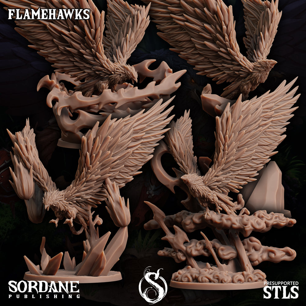 3D Printed Sordane Publishing Crystal Flamehawk Burrows Below 28 32mm D&D (Online Only)