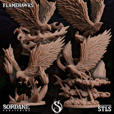 3D Printed Sordane Publishing Crystal Flamehawk Burrows Below 28 32mm D&D (Online Only)