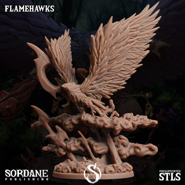 3D Printed Sordane Publishing Crystal Flamehawk Burrows Below 28 32mm D&D (Online Only)