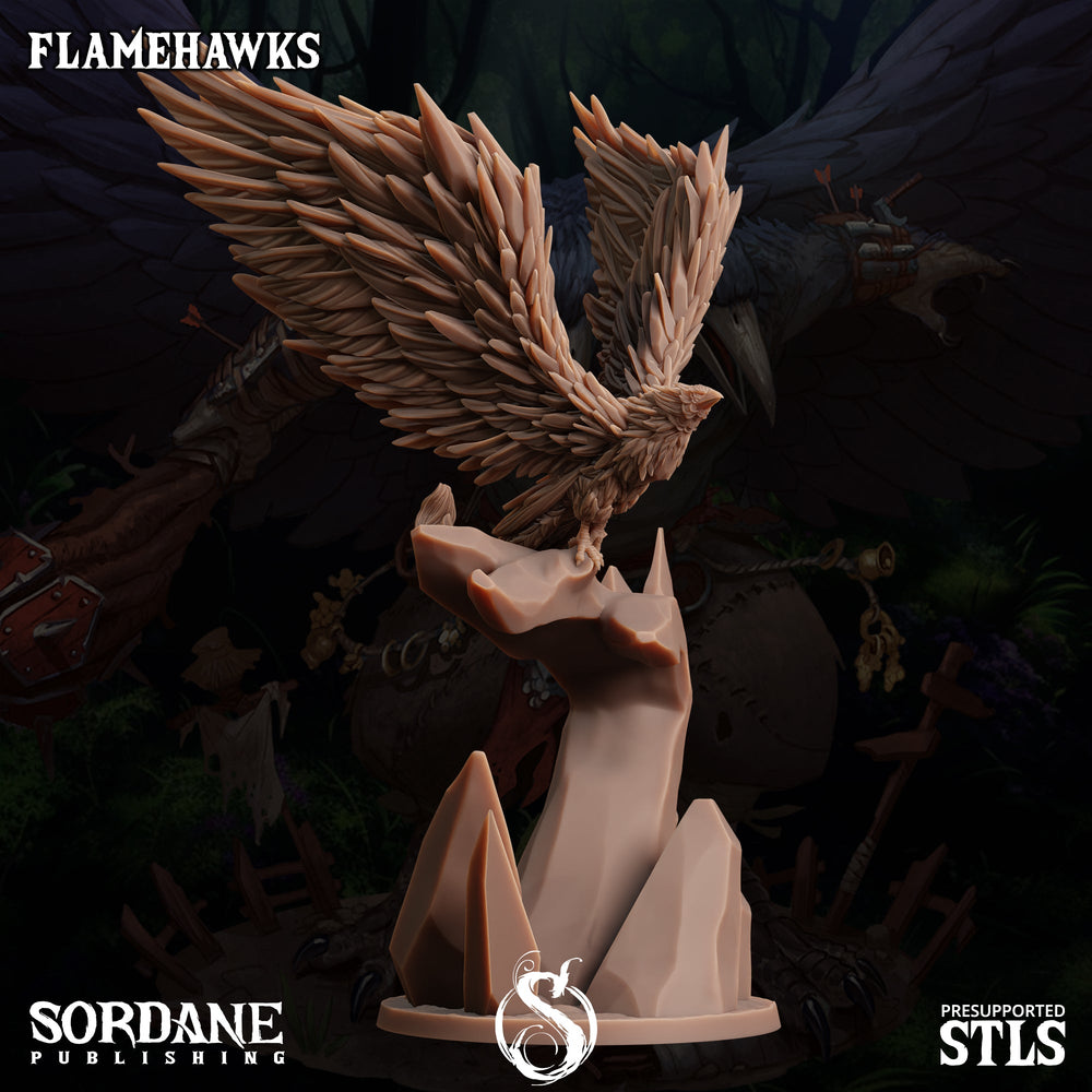 3D Printed Sordane Publishing Crystal Flamehawk Burrows Below 28 32mm D&D (Online Only)