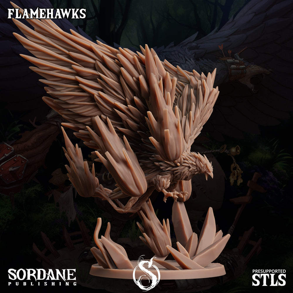3D Printed Sordane Publishing Crystal Flamehawk Burrows Below 28 32mm D&D (Online Only)