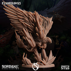 3D Printed Sordane Publishing Crystal Flamehawk Burrows Below 28 32mm D&D (Online Only)