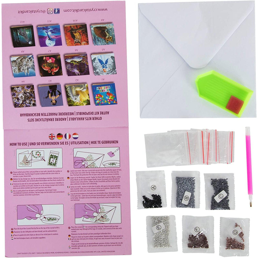 Flamingos Crystal Art Card Kit Craft Buddy (ONLINE ORDER ONLY)