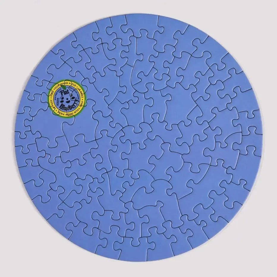 Flat Blueberry 81 Piece Round Jigsaw Puzzle Le Puzz