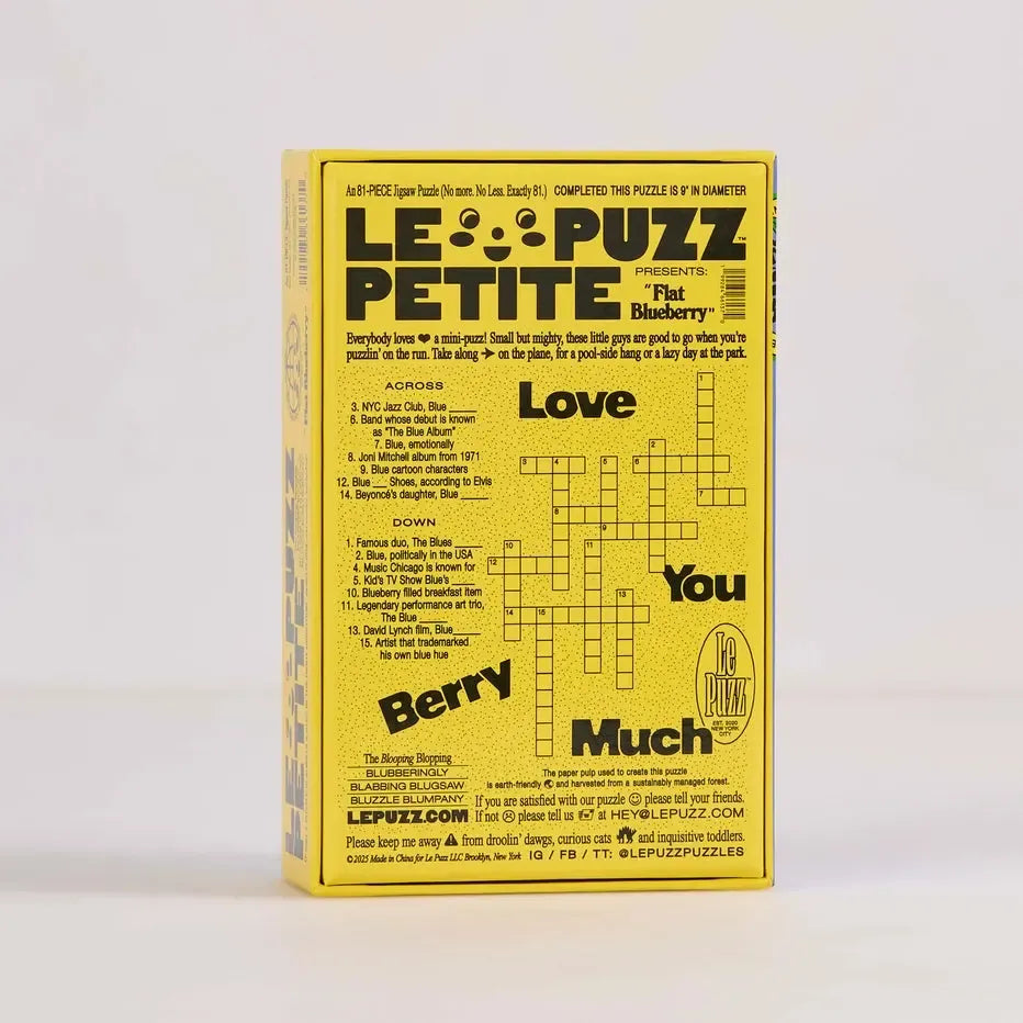 Flat Blueberry 81 Piece Round Jigsaw Puzzle Le Puzz