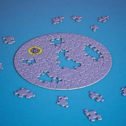Flat Blueberry 81 Piece Round Jigsaw Puzzle Le Puzz