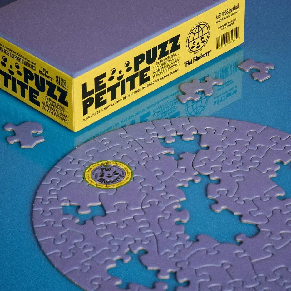 Flat Blueberry 81 Piece Round Jigsaw Puzzle Le Puzz