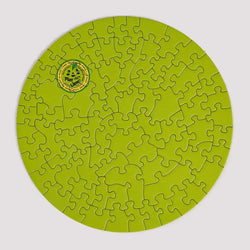 Flat Lime 81 Piece Round Jigsaw Puzzle Le Puzz