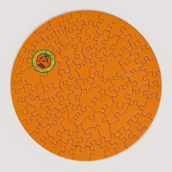 Flat Orange 81 Piece Round Jigsaw Puzzle Le Puzz