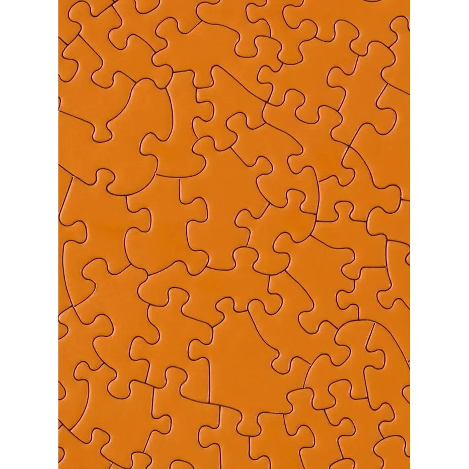 Flat Orange 81 Piece Round Jigsaw Puzzle Le Puzz