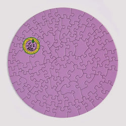 Flat Plum 81 Piece Round Jigsaw Puzzle Le Puzz