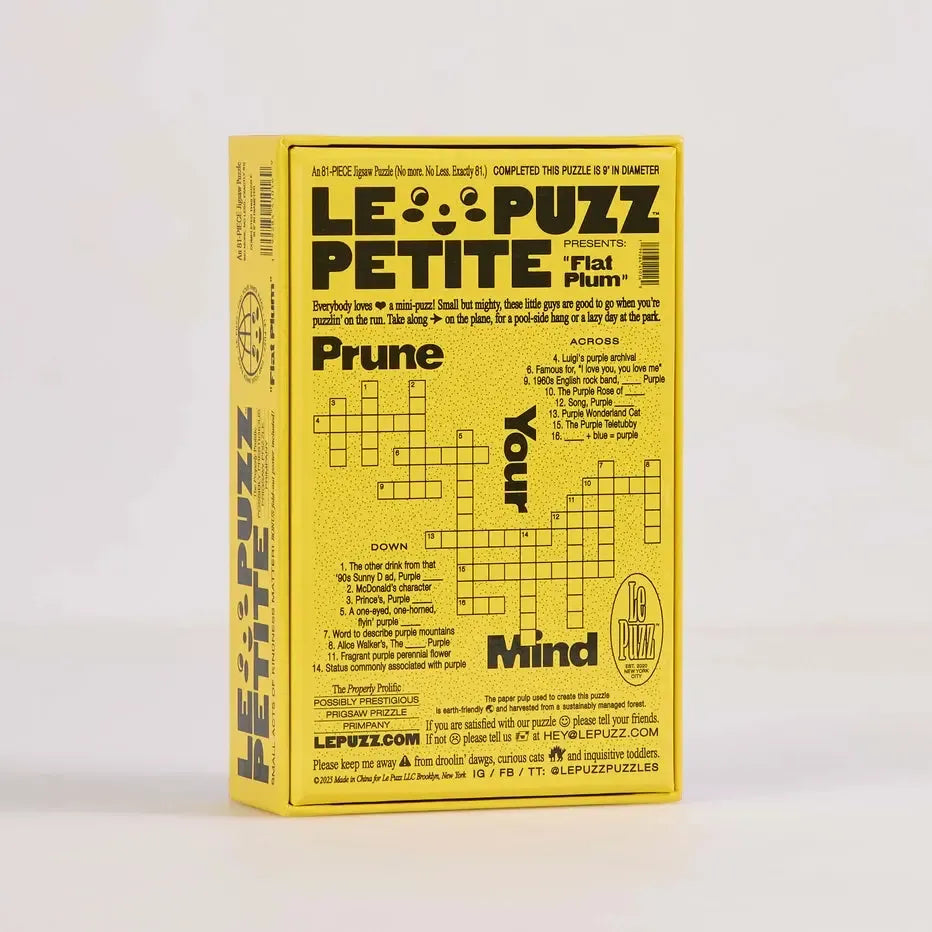 Flat Plum 81 Piece Round Jigsaw Puzzle Le Puzz