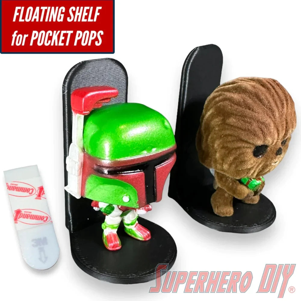 Floating Shelf for Funko Pocket Pops | Out of box wall display | Comes with Command strips! (ONLINE ORDER ONLY)