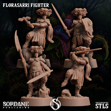 3D Printed Sordane Publishing Florasarri Fighter Cupid's Embrace Set 28 32mm D&D (Online Only)