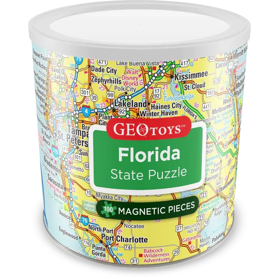 Florida State 100 Piece Magnetic Jigsaw Puzzle Geotoys (ONLINE ORDER ONLY)