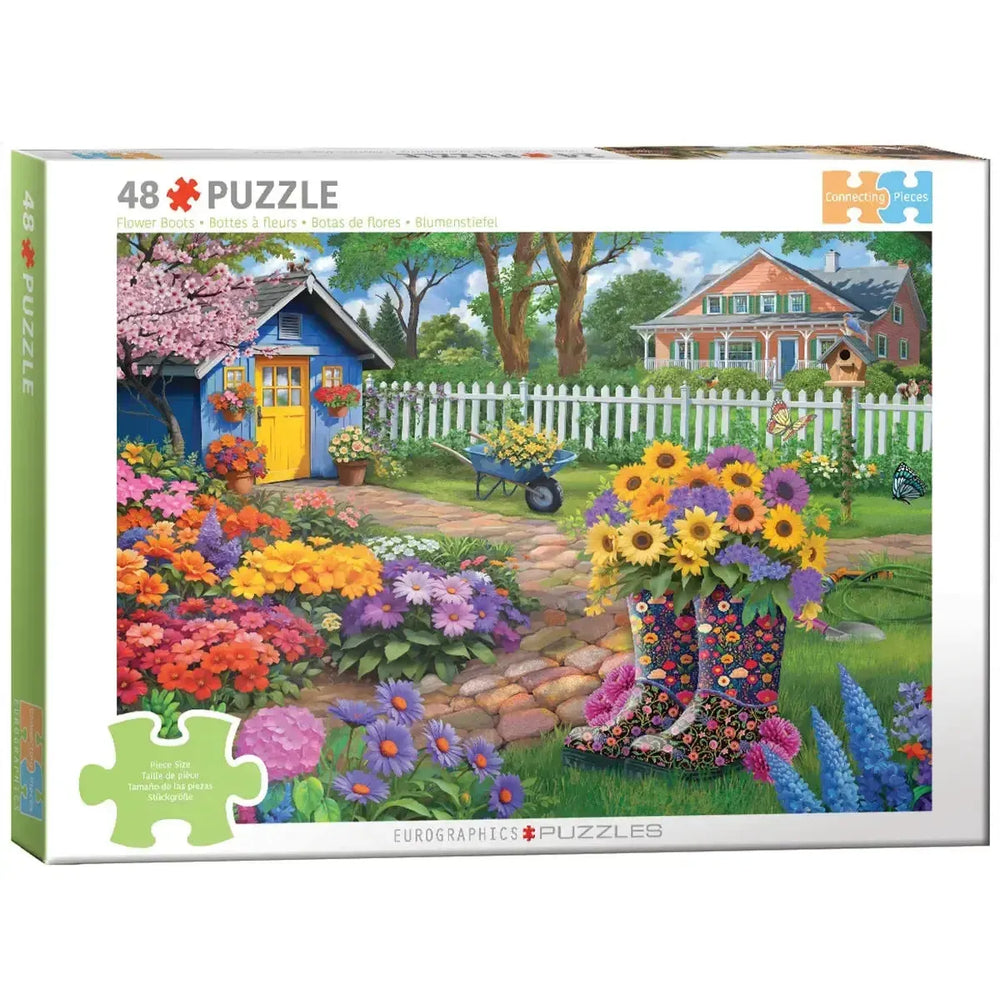 Flower Boots 48 Connecting Pieces Jigsaw Puzzle Eurographics