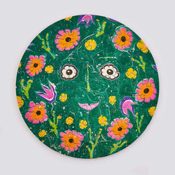 Flower Friend 81 Piece Round Jigsaw Puzzle Le Puzz