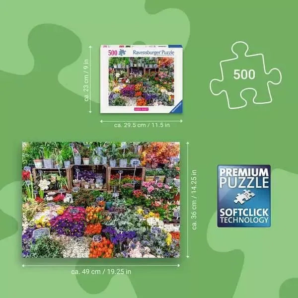 Flower Market France 500 Piece Jigsaw Puzzle Ravensburger
