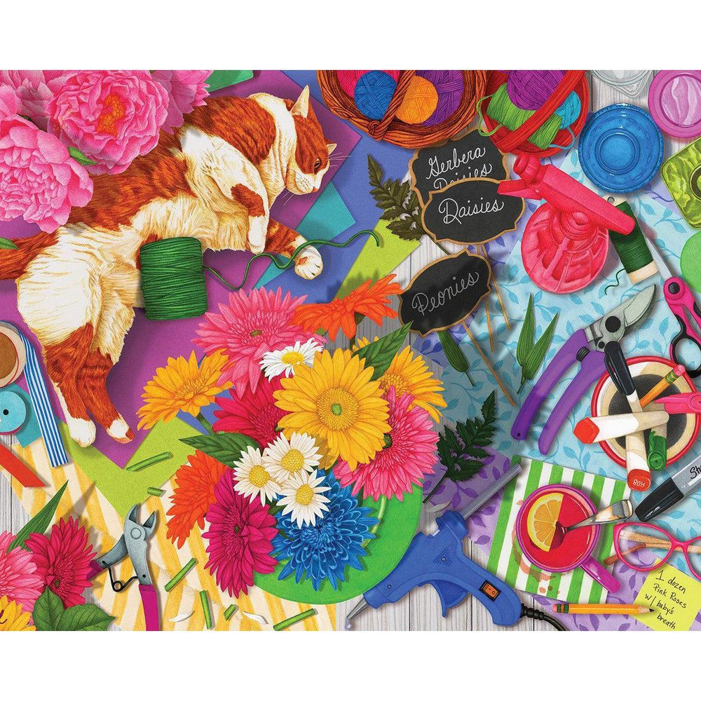 Flower Shop Feline 1000 Piece Jigsaw Puzzle Springbok (ONLINE ORDER ONLY)
