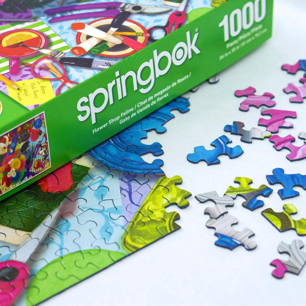 Flower Shop Feline 1000 Piece Jigsaw Puzzle Springbok (ONLINE ORDER ONLY)