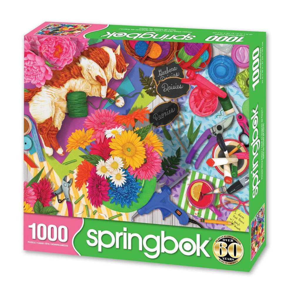Flower Shop Feline 1000 Piece Jigsaw Puzzle Springbok (ONLINE ORDER ONLY)
