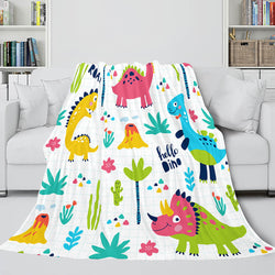 Flower Flannel Fleece Throw Cosplay Blanket (Online Order Only)