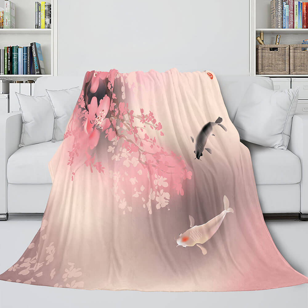 Flower Flannel Fleece Throw Cosplay Blanket (Online Order Only)