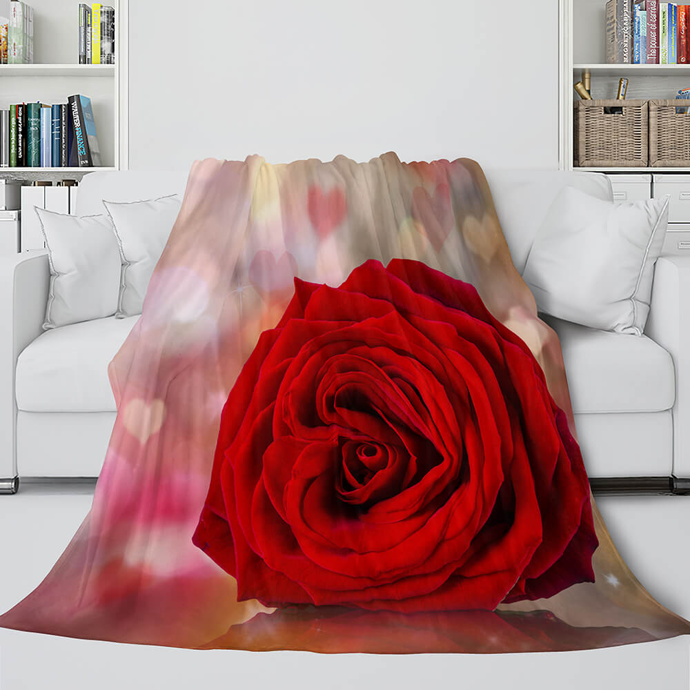 Flower Flannel Fleece Throw Cosplay Blanket (Online Order Only)
