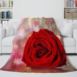 Flower Flannel Fleece Throw Cosplay Blanket (Online Order Only)