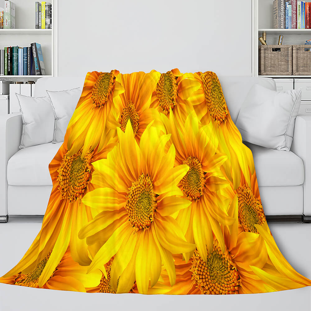 Flower Flannel Fleece Throw Cosplay Blanket (Online Order Only)