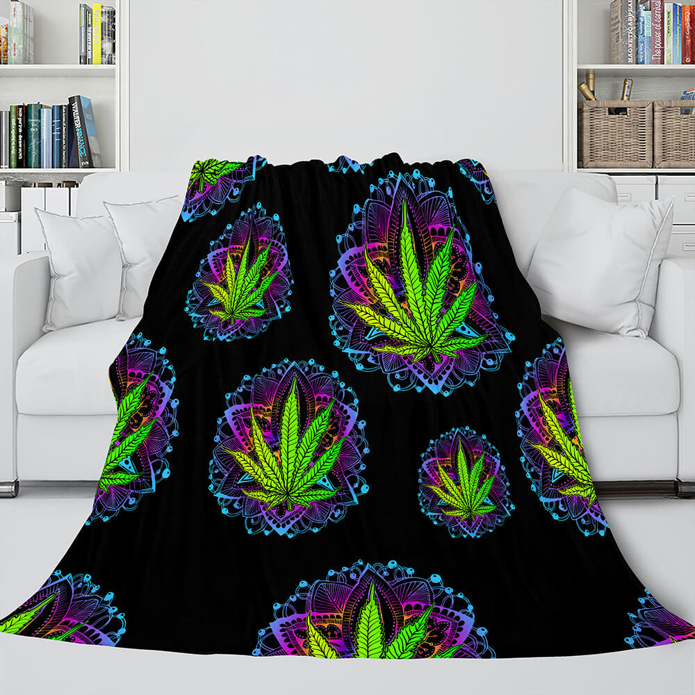 Flower Flannel Fleece Throw Cosplay Blanket (Online Order Only)