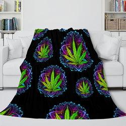 Flower Flannel Fleece Throw Cosplay Blanket (Online Order Only)