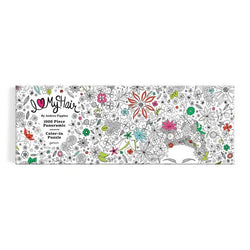 Flowers In Your Hair Color-In 1000 Piece Panoramic Jigsaw Puzzle Galison (ONLINE ORDER ONLY)