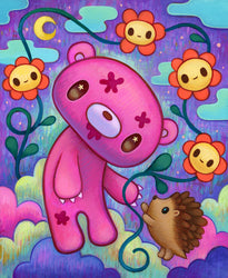 Jeremiah Ketner - Flowers For Gloomy Bear - Original Artwork -Gloomy Bear Exhibition (ONLINE ORDER ONLY)