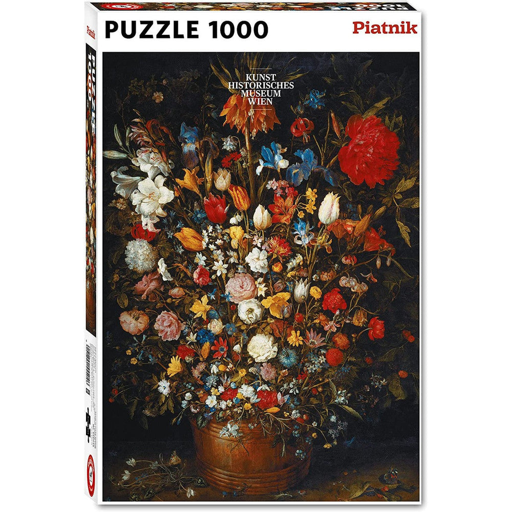 Flowers in a Wooden Vessel 1000 Piece Jigsaw Puzzle Piatnik (ONLINE ORDER ONLY)