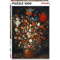 Flowers in a Wooden Vessel 1000 Piece Jigsaw Puzzle Piatnik (ONLINE ORDER ONLY)