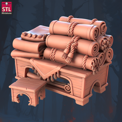 3D Printed STL Miniatures Flying Carpet Vendor Set 28 - 32mm War Gaming D&D (Online Only)