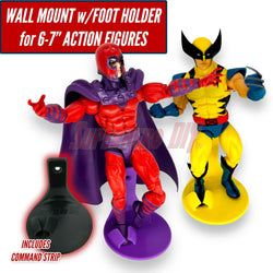 Foot Stand Wall Mounts for 6 inch or 7 inch action figures, display stand fits McFarlane, Marvel Legends 1:12 scale (ONLINE ORDER ONLY)