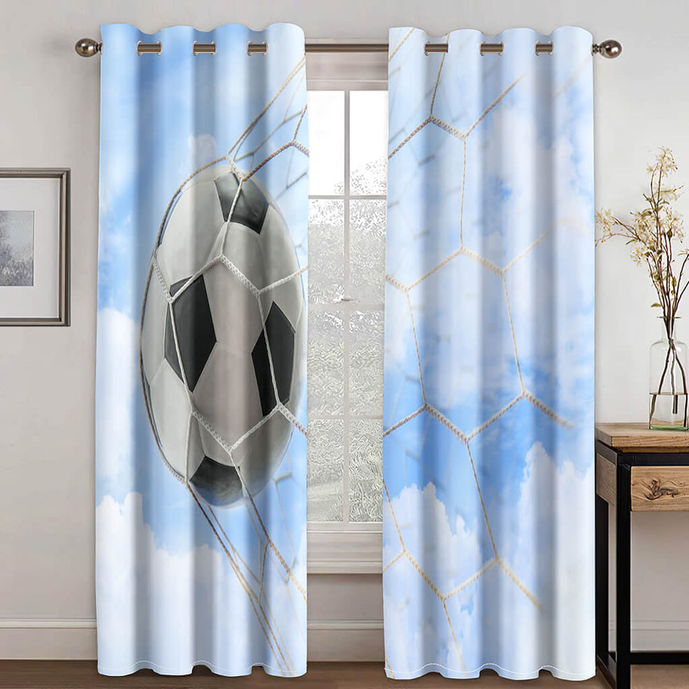 Football Curtains Blackout Window Treatments Drapes for Room Decoration (Online Order Only)