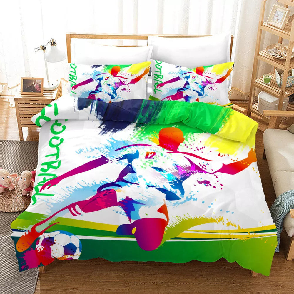 Football Soccer Bedding Set Quilt Cover Without Filler (Online Order Only)