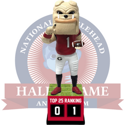 Georgia Bulldogs Football Top 25 Ranking Tracker Bobblehead (ONLINE ORDER ONLY)