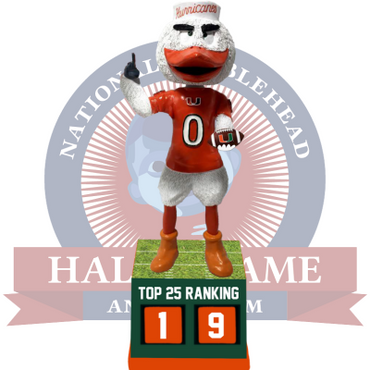 Miami Hurricanes Football Top 25 Ranking Tracker Bobblehead (Presale) (ONLINE ORDER ONLY)